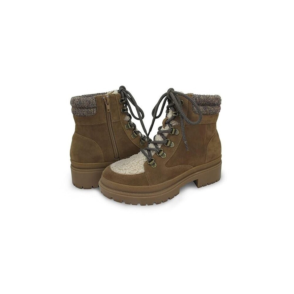 Jellypop Daytona J11KDK271-271 Boots Women's US 7.5 Tan Side Zip Bootie JOBB507
